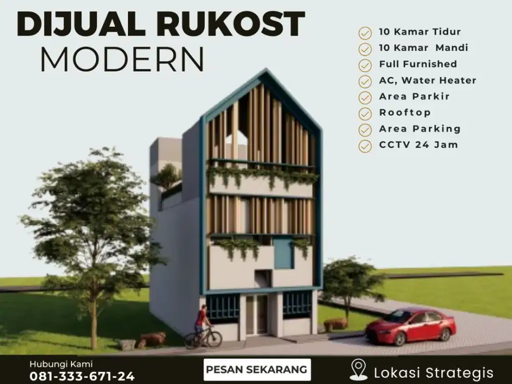 Rumah kost Malang Full Furnished 2 Menit Kampus Muhammadiyah Malang SHM On Hand