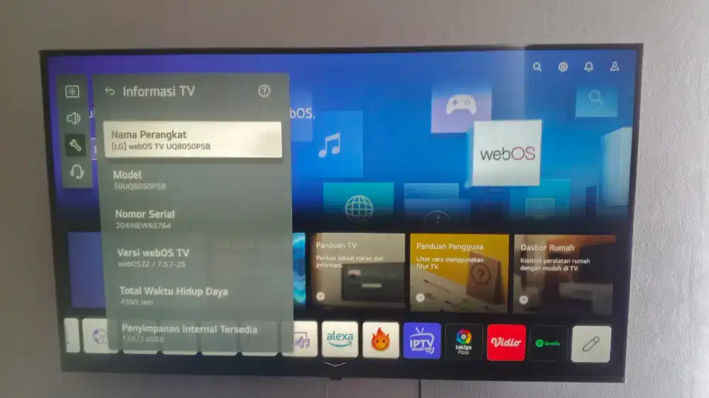 JUAL BU JUDOL SMART TV LG 50INCH 4k AI THINQ 50UQ8050PSB BARUNYA 6,9JT