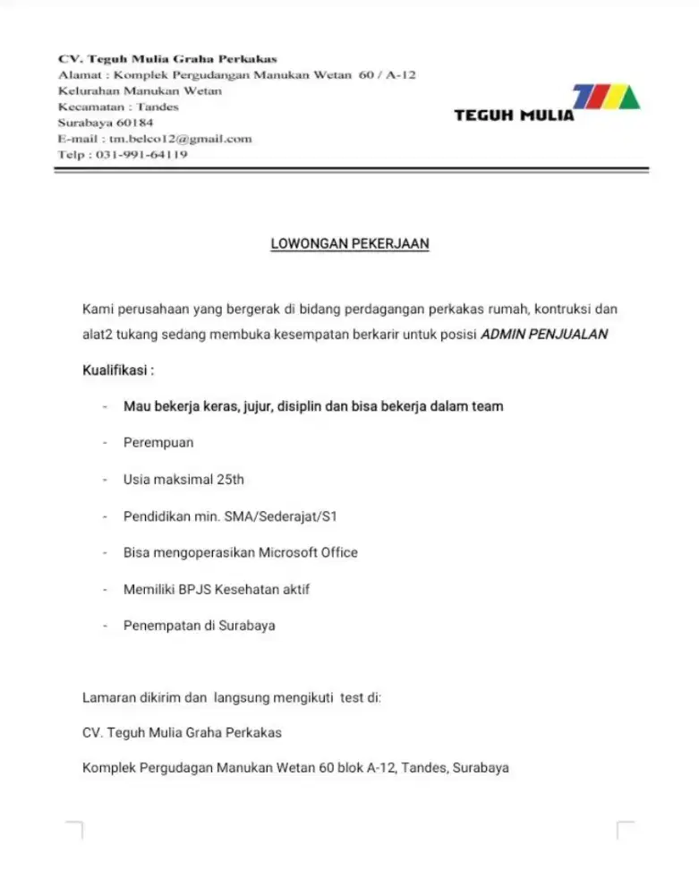 Walk in interview