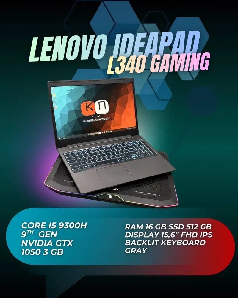 Lenovo Ideapad L340 Gaming Core i5 9300H Nvidia GTX1050 3GB