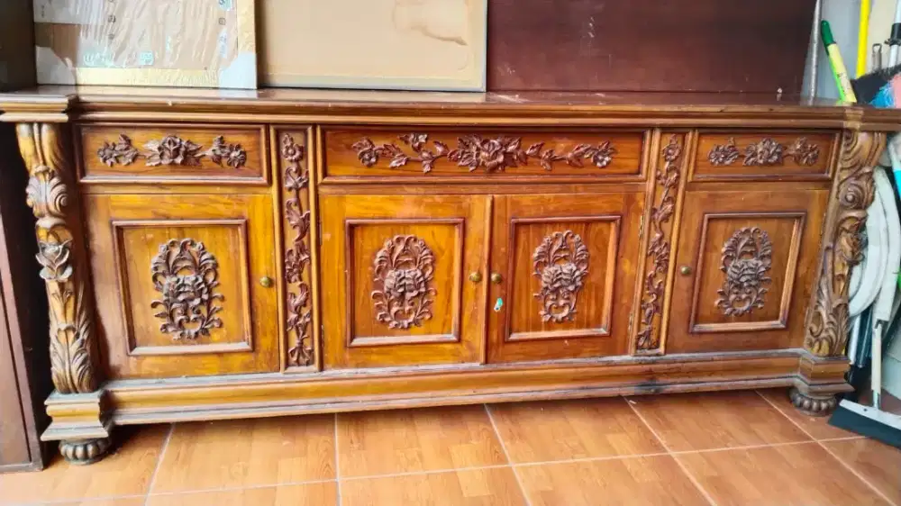 Buffet lemari tv jati