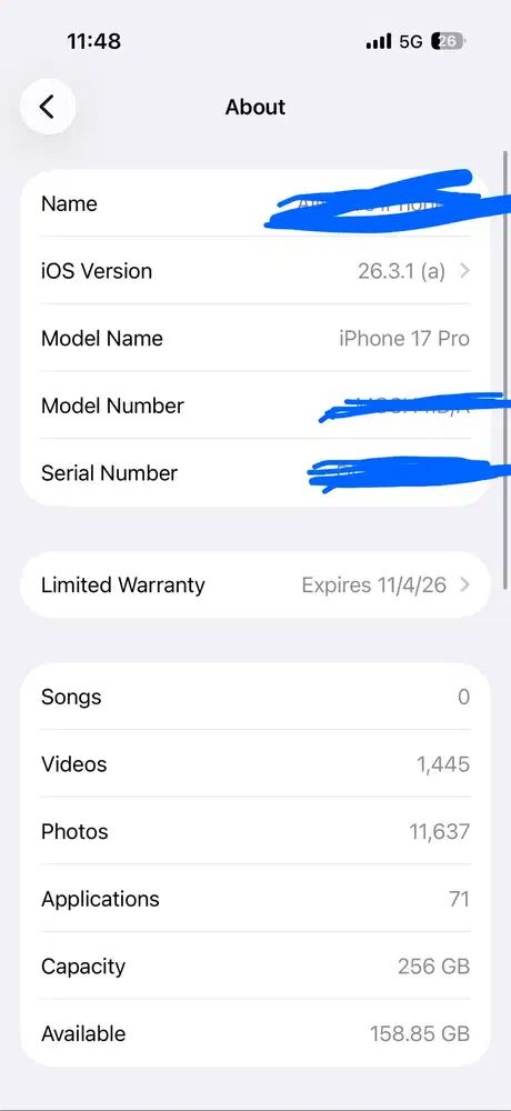 Iphone 17 pro 256 gb
