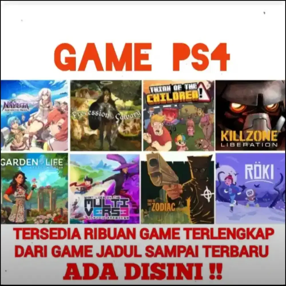 GAME PS4 (Baca Deskripsi) Murah Terjangkau