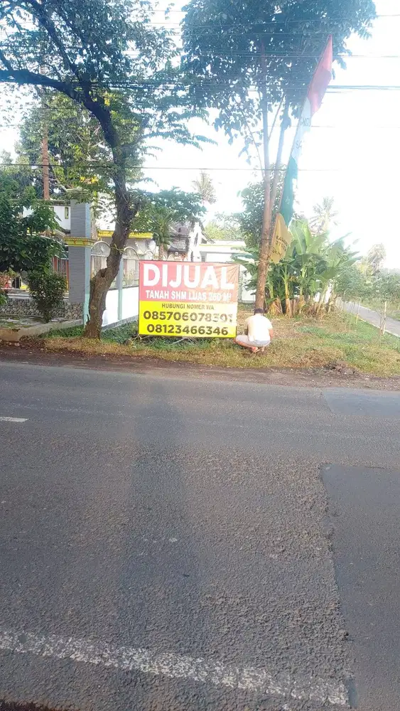 DIJUAL TANAH SHM STRATEGIS PINGGIR JALAN UTAMA LUAS 250M