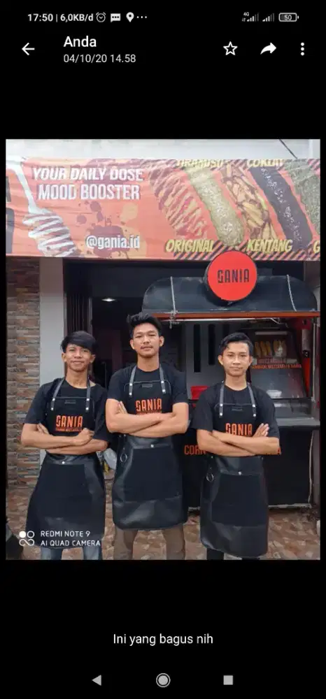 Lowongan kerja memasak dan menjaga booth Corndog Mozzarella Gania