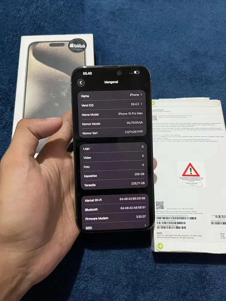 IPHONE 15 PRO MAX 256 IBOX