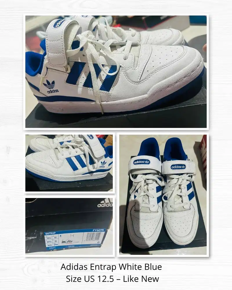 Sepatu Adidas Forum Low White Blue!
