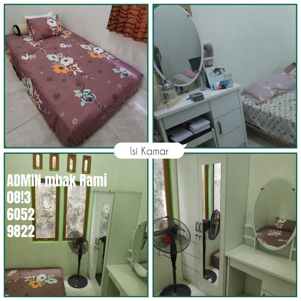 TERMURAH Kost Putri/Karyawati Fasilitas Lengkap KMndi Dlm Toilet Duduk