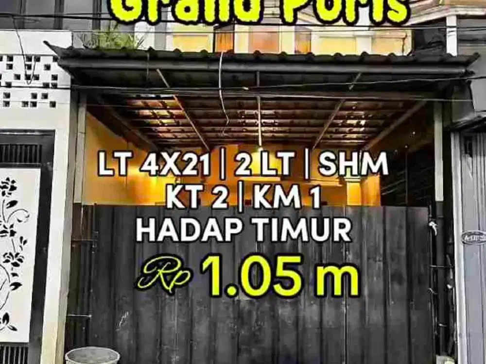 Wilson Ruko murah uk 4x21 hadap timur di grand poris
