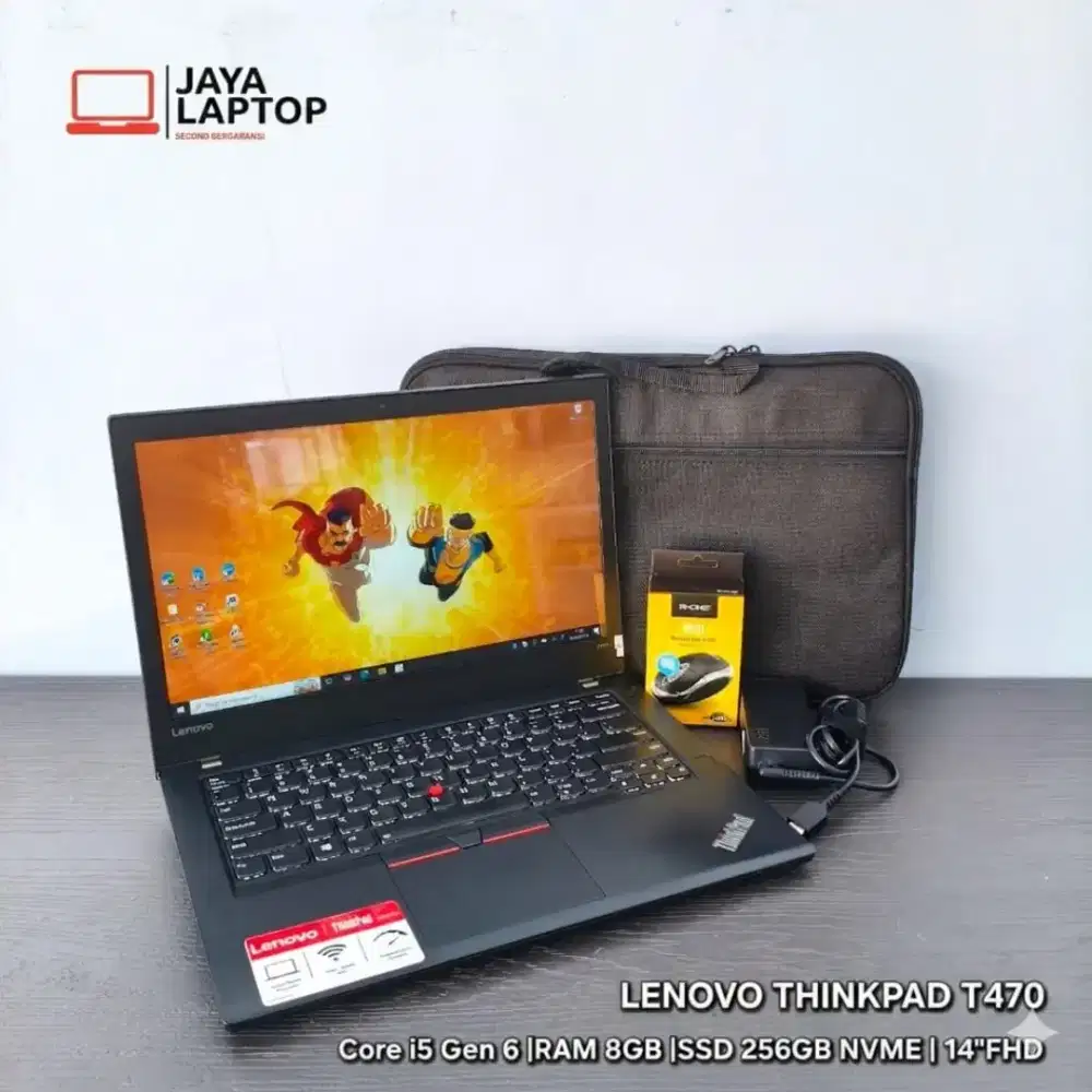 Lenovo Thinkpad T470 Core i5 RAM 8GB SSD 256GB Laptop Second Bekas