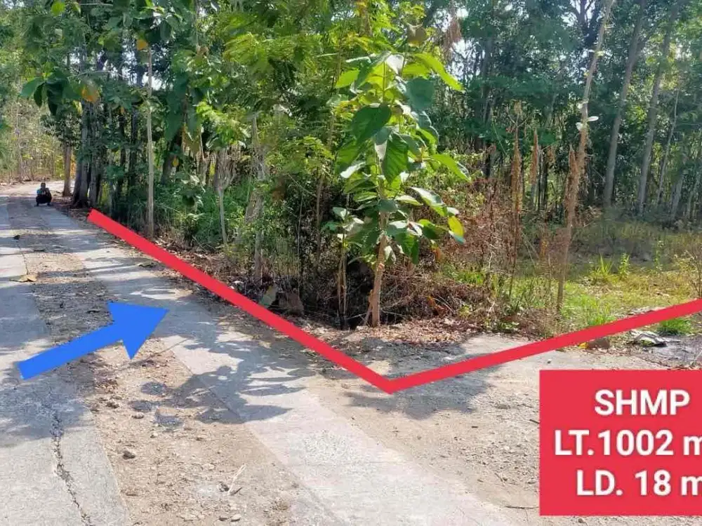TURUN HARGA Jual Tanah murah Pekarang Dekat Kota Karangmojo Gunungkidul Yogyakarta