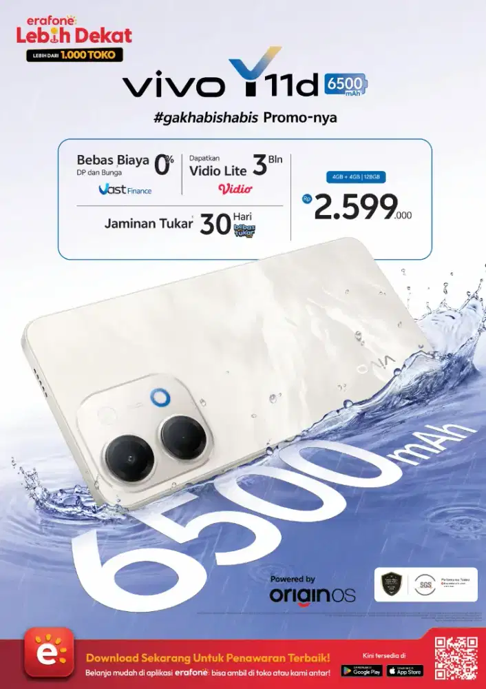 Vivo Y11d Terbaru Bisa cicilan syarat KTP aja bisa DP 0%