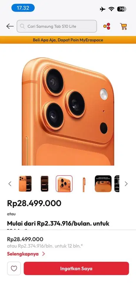 Iphone 17 promax 256 ready all warna