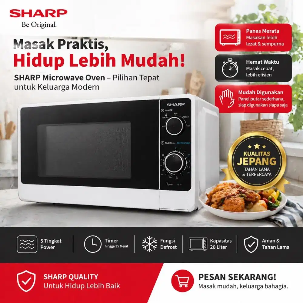 sharp microwave second