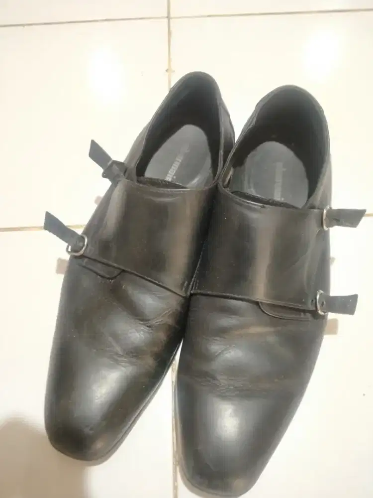 Sepatu kulit obermain monkstrap 42
