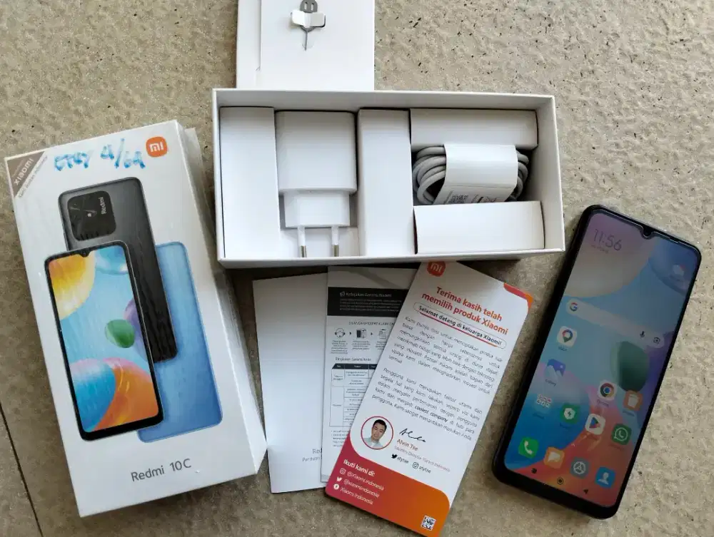 Preloved RedMi 10C 4/64 mulus, lengkap, berfungsi normal