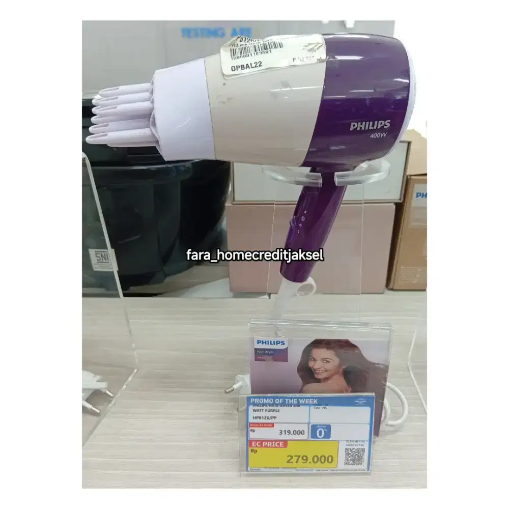 Philips Hair Dryer 400 watt Purple