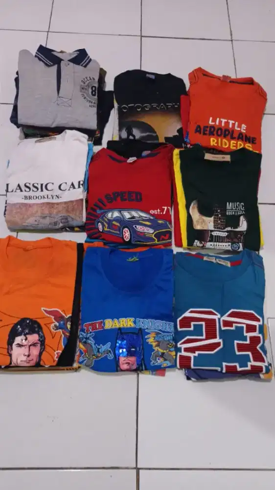 Kaos anak harga/ 5-7 pcs