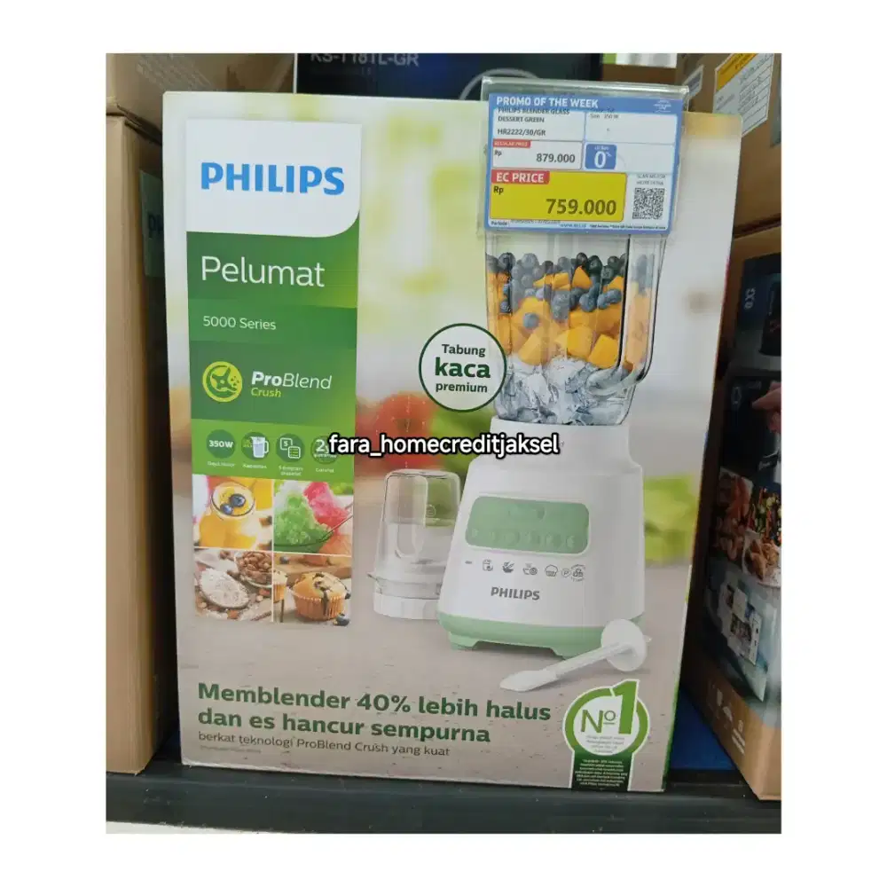 Philips Blender Glass Dessert Green