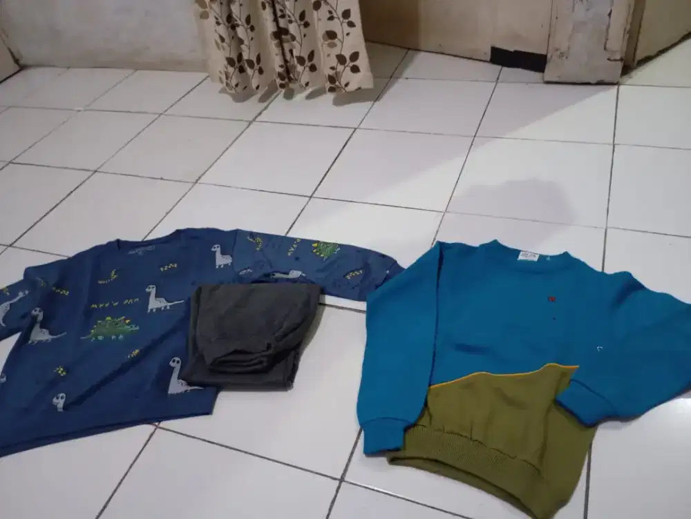 stelan dan switer anak, harga 2 stel