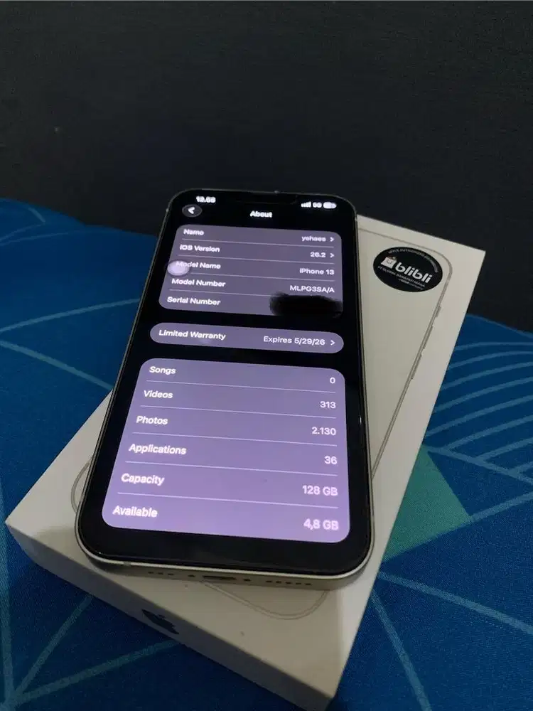 Iphone 13 Ex Blibli 128gb White BH 87
