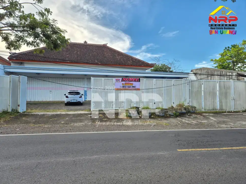 Dijual Rumah + Ruko dalam satu lokasi, luas, strategis, dan penuh potensi di Jajag - Banyuwangi