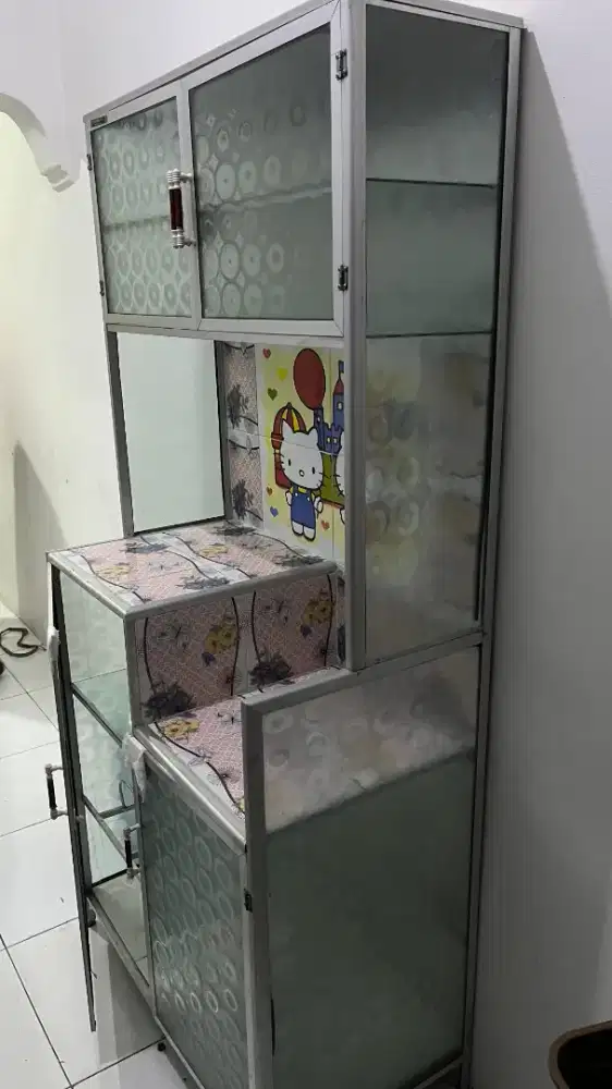 JUAL CEPAT RAK PIRING KACA 2 PINTU