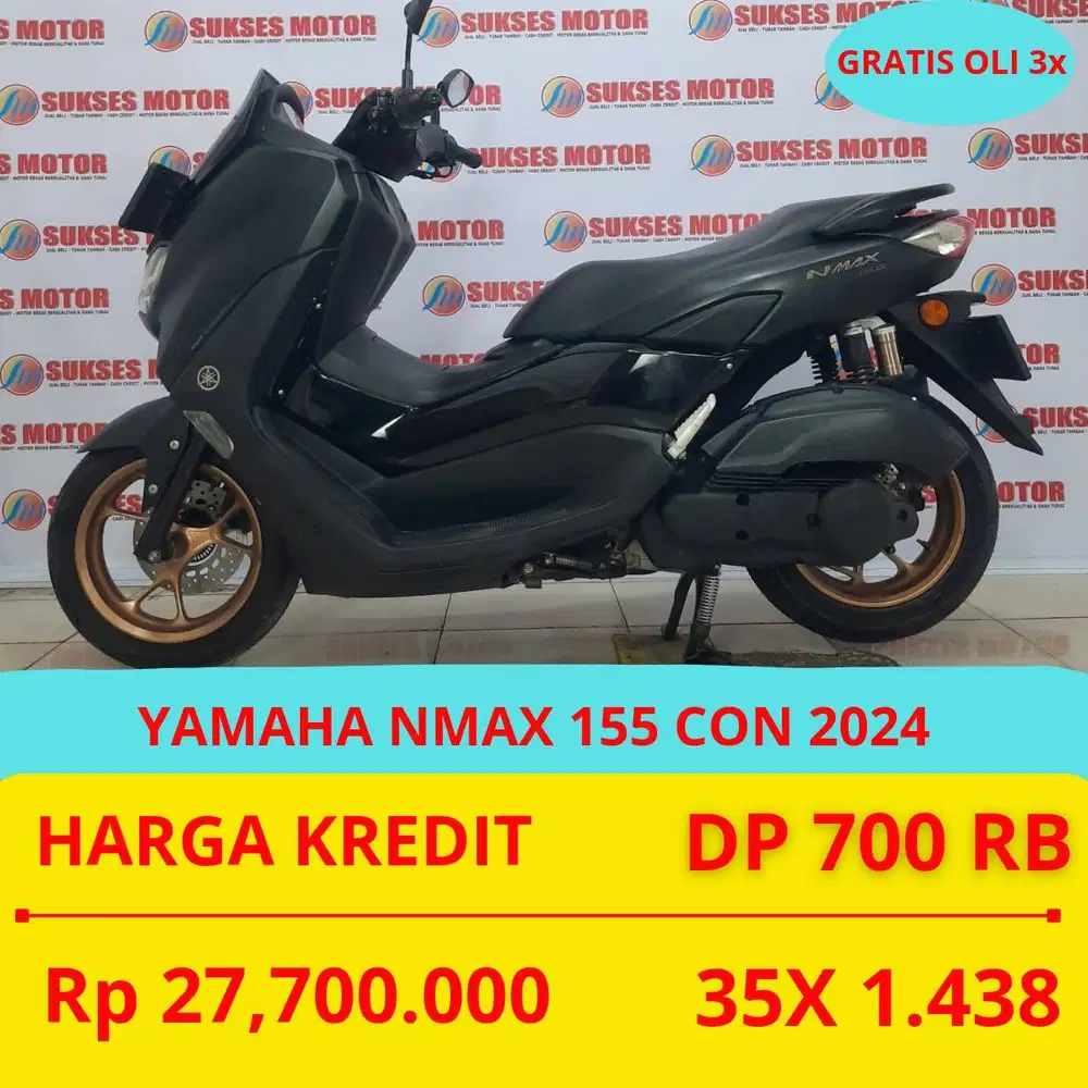 PROMO SUKSES MOTOR YAMAHA NMAX 155 CON 2024 DP MURAH 700 RIBU GUYS