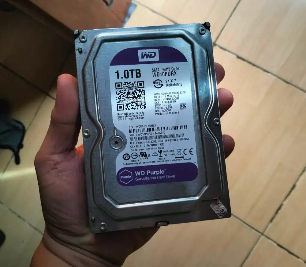 HDD 1TB WD Purple sentinel 100