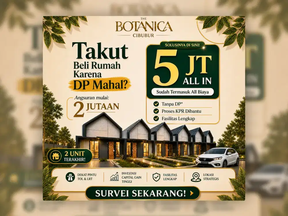 Rumah 1 lantai cileungsi tanpa dp cicilan hanya 2 jutaan