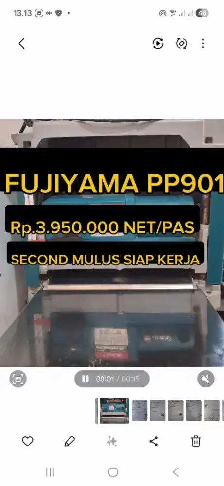 Mesin Serut Kayu FUJIYAMA PP9012 1650w Second Mulus Siap Kerja