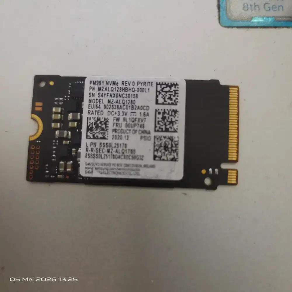SSD NVMe 128GB samsung
