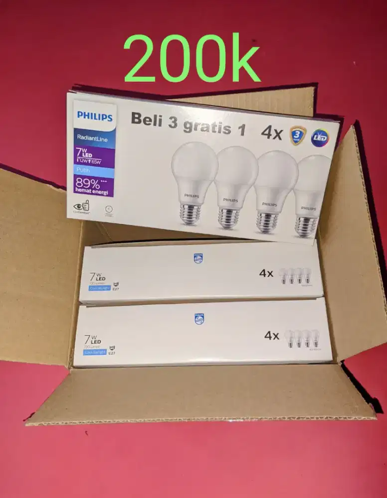 habisin setok lampu led philips/hannochs borong semua 550rb