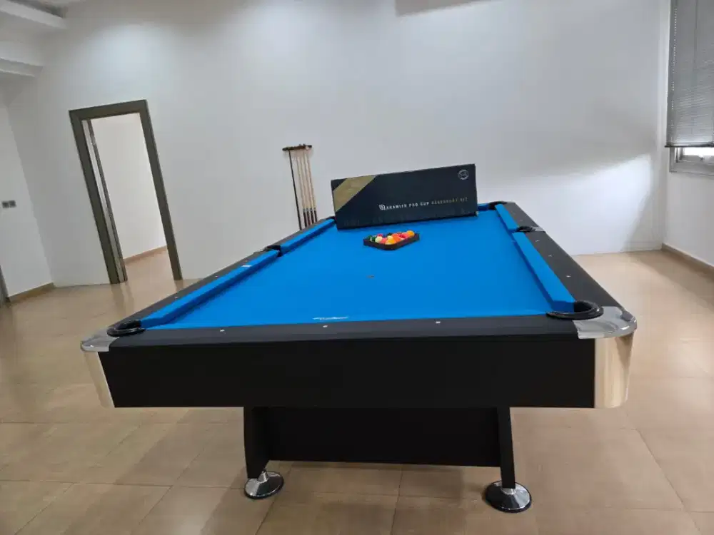 Meja Biliar Billiard Full Set Baru + Stik & Bola Lengkap