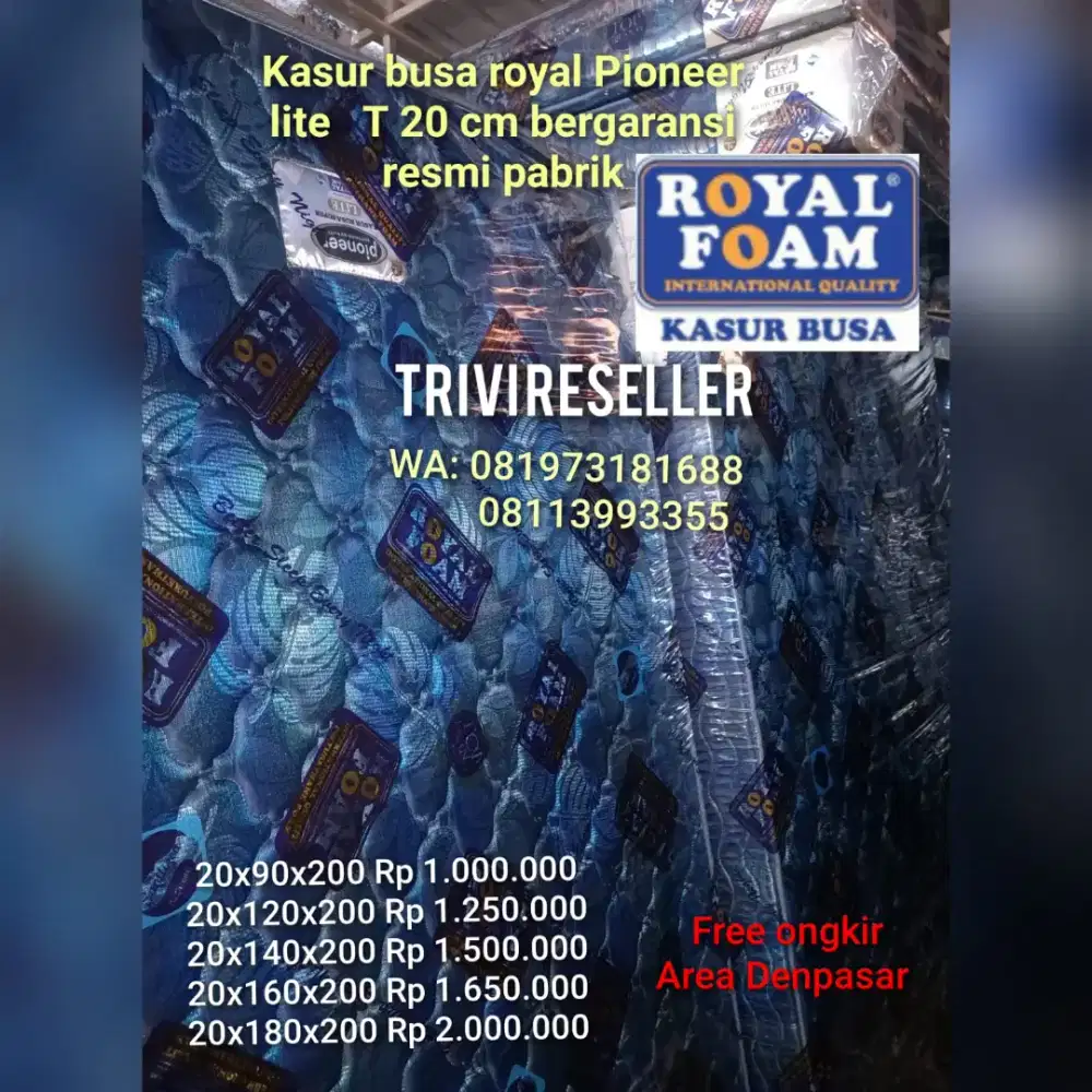 Kasur busa Royal Pioneer lite 20x90x200