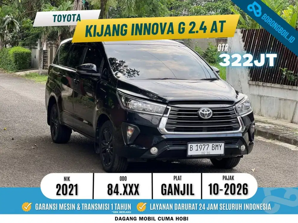 TOYOTA KIJANG INNOVA G 2.4 AT DIESEL 2021 HITAM