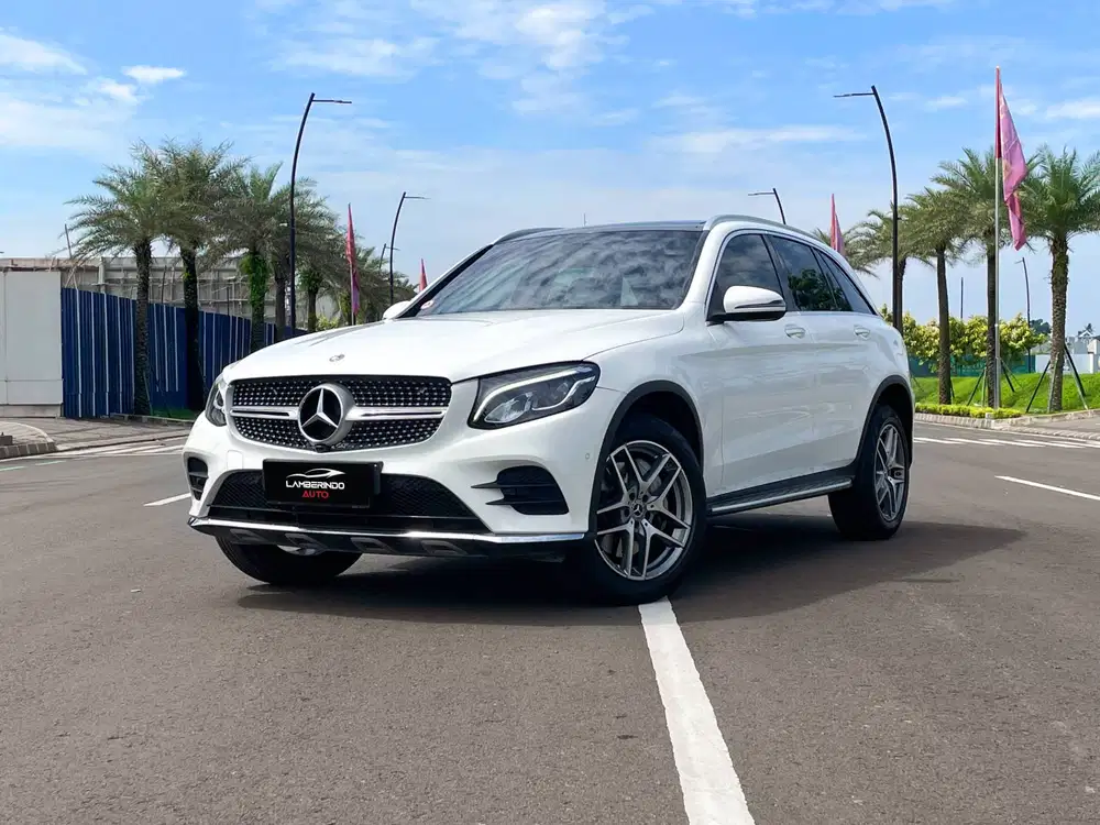 MERCEDES BENZ GLC200 AMG LINE 2.0 TURBO 2018 PUTIH PANORAMIC SUNROOF