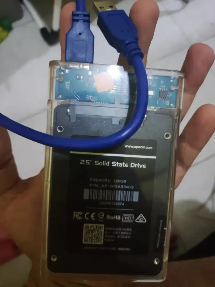 SSD Apacer AS340 Panther dengan kapasitas 120GB.