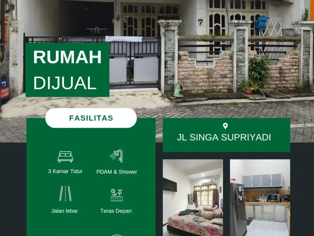 Rumah Siap Huni Tenang dan Nyaman Jl Singa Kalicari 50 m Dari Supriyadi Raya