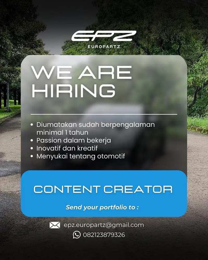 Lowongan Kerja Content Creator Otomotif