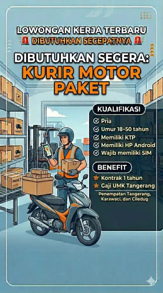 Lowonga kurir Tanggerang
