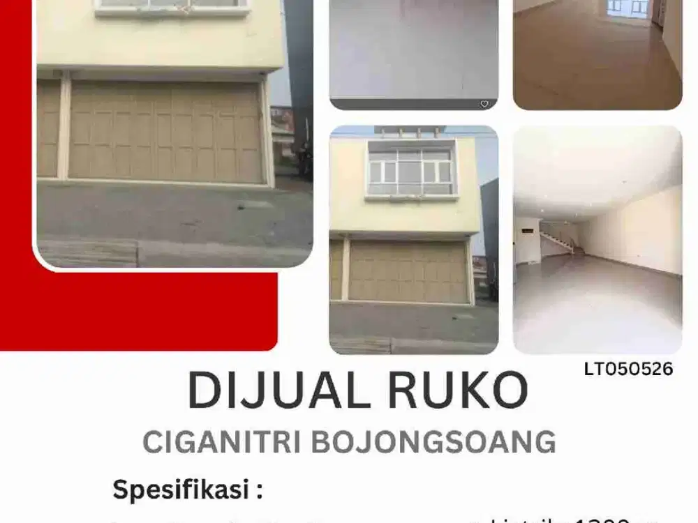 Dijual cepat harga BU ruko di ciganitri bojongsoang