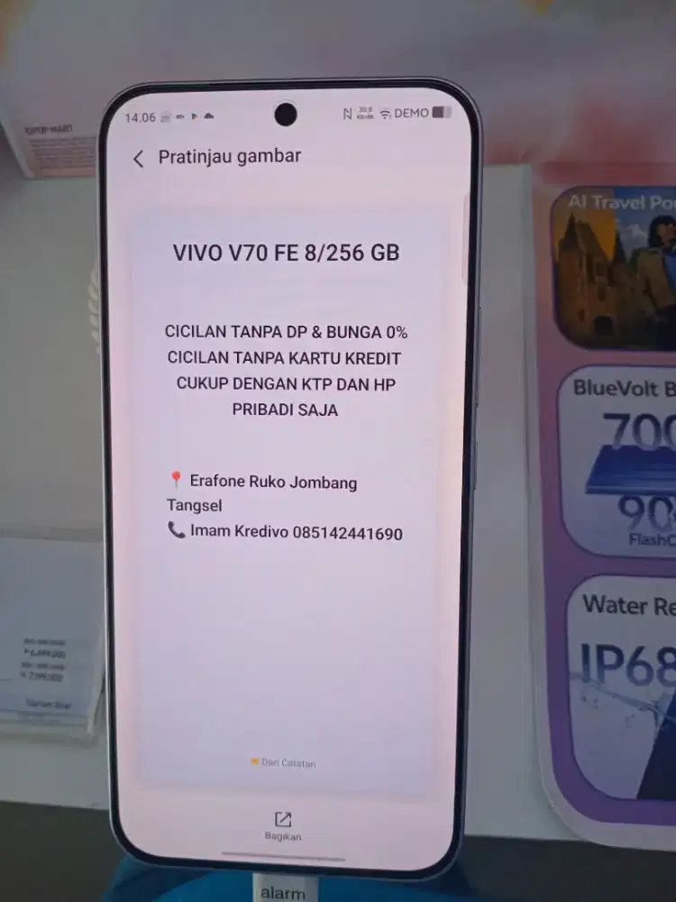 VIVO V70 FE 8/256 GB Cicilan Tanpa DP