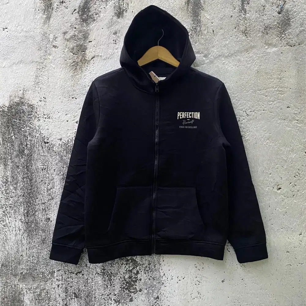 Ziphoodie Usall - Size S - zipper hoodie sweat dry softshell hitam