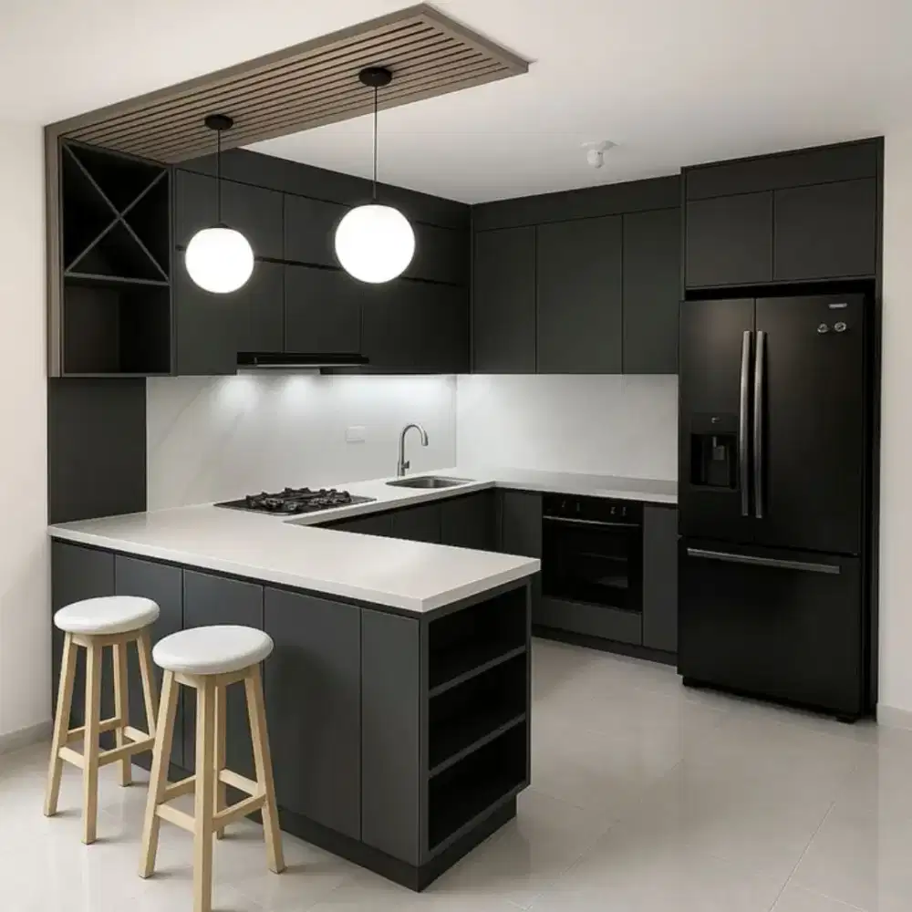 CUSTOM KITCHEN SET MINIMALIS WARDROBE BEDROOM SET BEDROP TV