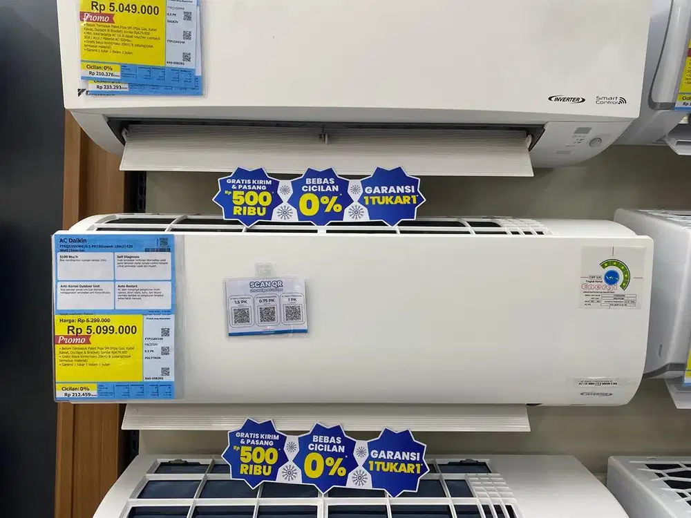 DAIKIN AC 0.5 PK Inverter Hemat Listrik Bisa Cicilan Home Credit