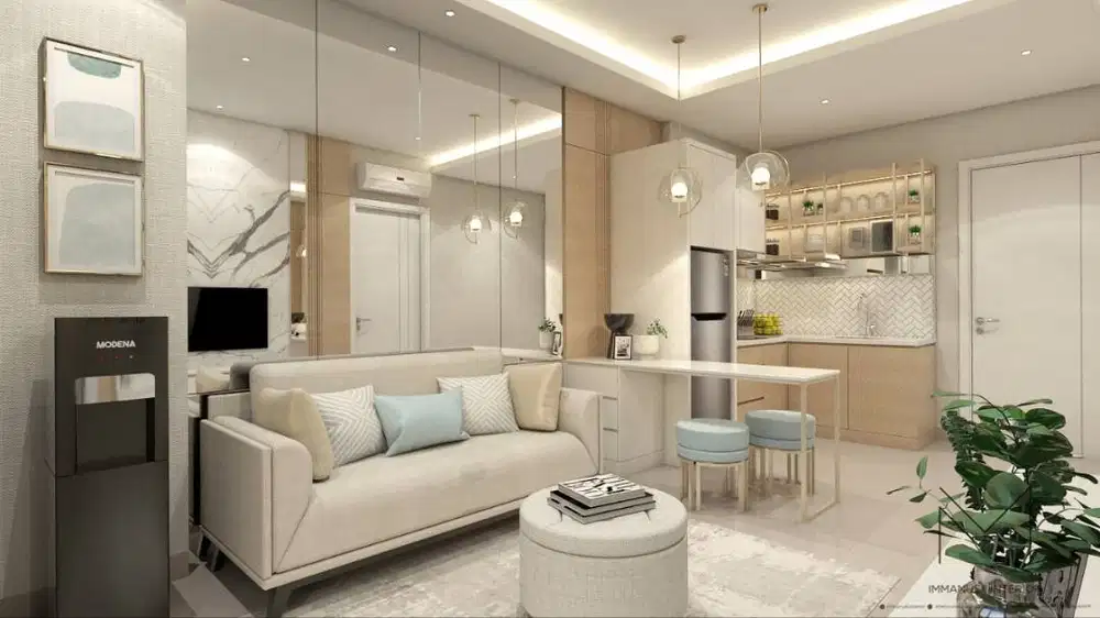 DISEWAKAN APARTEMEN VERTU CIPUTRA WORLD 1BR + LIVING ROOM SURABAYA