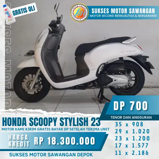 900 RB,AN ANGSURAN RINGAN HONDA SCOOPY PRISTIGE TH 2023 (SUKSES MOTOR)