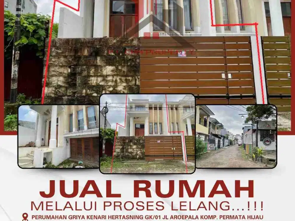Rumah Mewah 2 Lantai Harga Lelang – Griya Kenari Hertasning!
