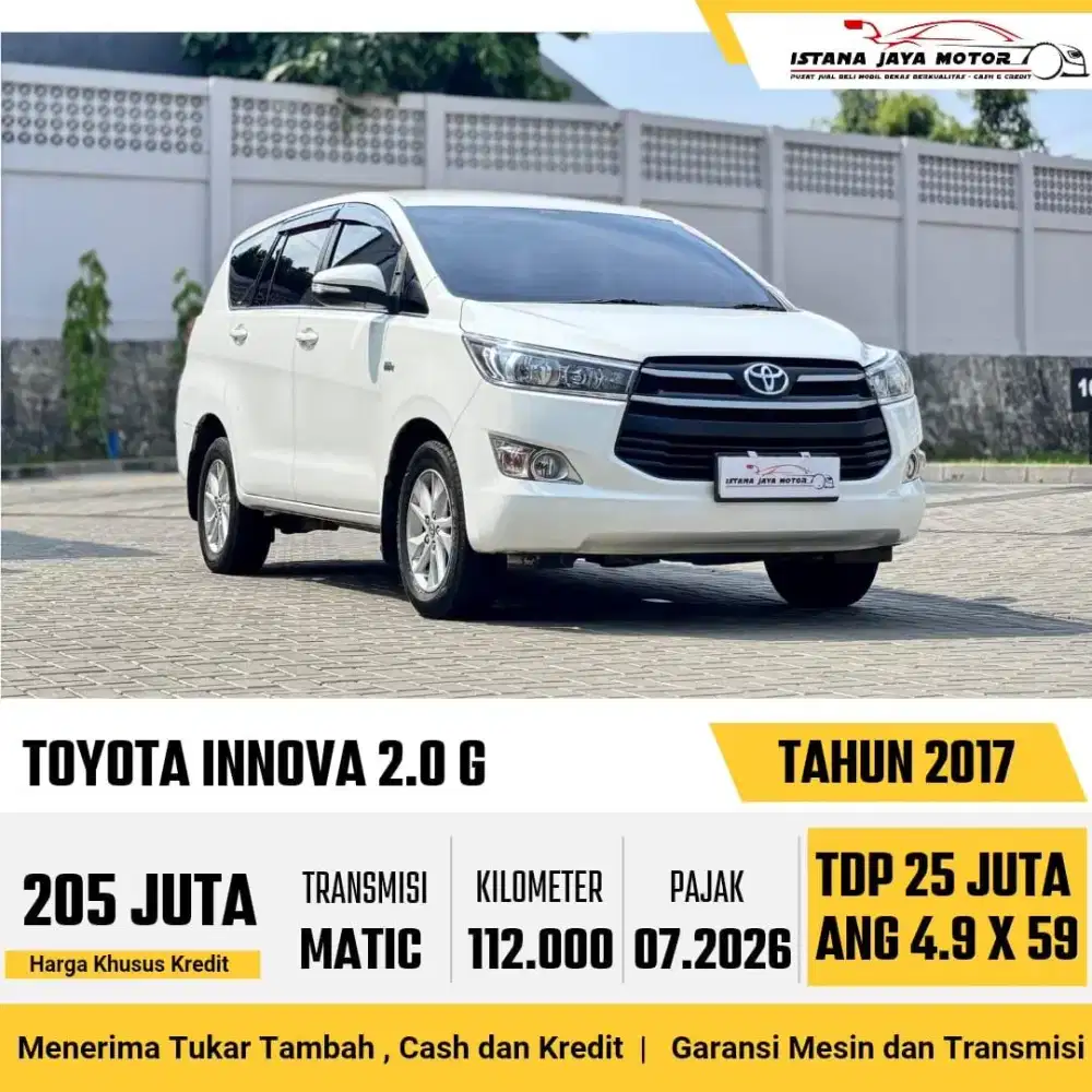 Toyota Kijang Innova 2.0 G AT th 2017 #istana jaya motor